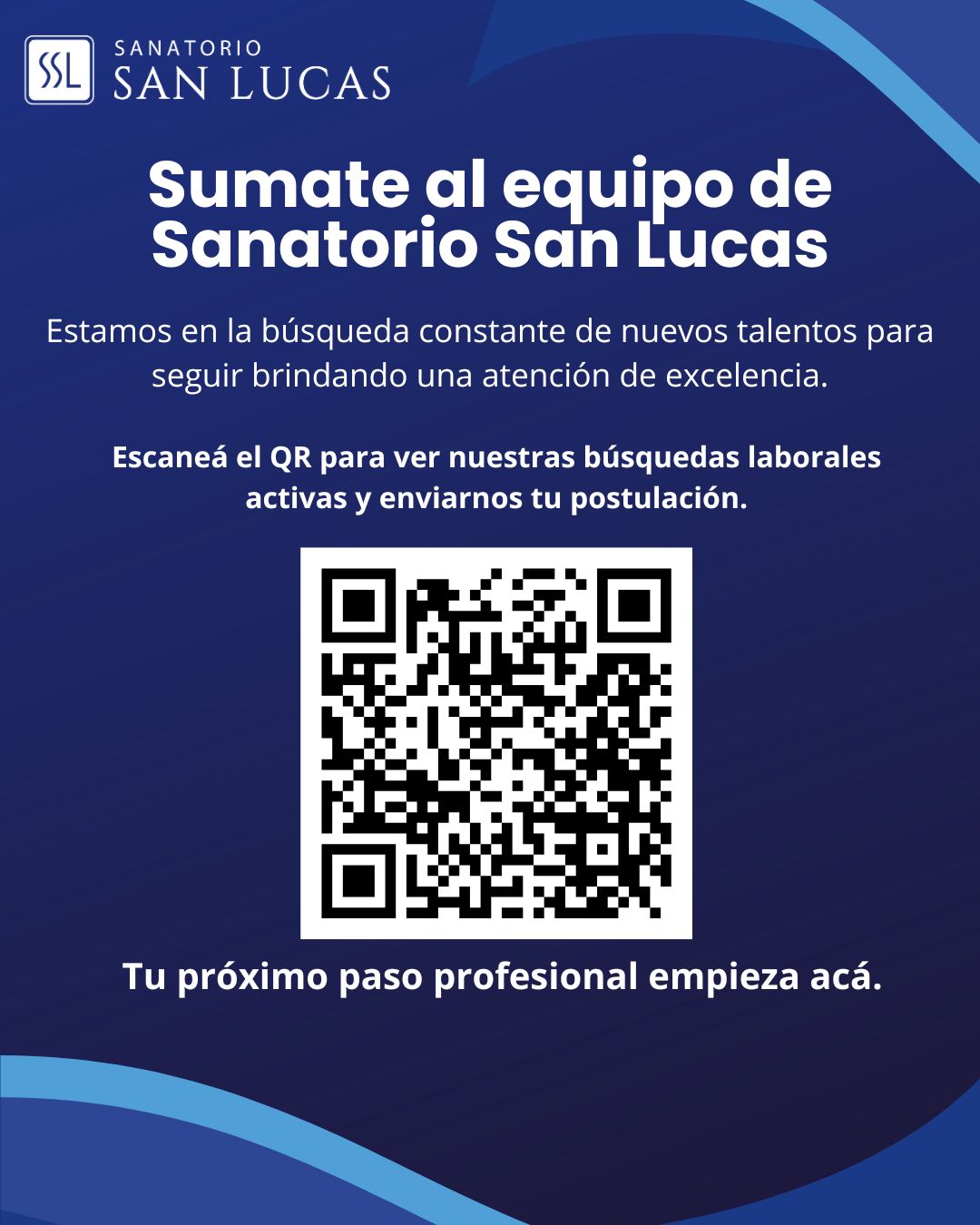 ¡Súmate al equipo de Sanatorio San Lucas!